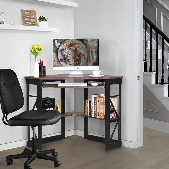 Minatare Corner Desk 90 Degrees Corner Design Perfect for Home Office