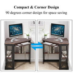 Minatare Corner Desk 90 Degrees Corner Design Perfect for Home Office