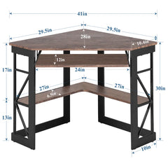 Minatare Corner Desk 90 Degrees Corner Design Perfect for Home Office