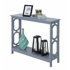Gray Minburn 39.38'' Console Table Geometric Open Side Framework