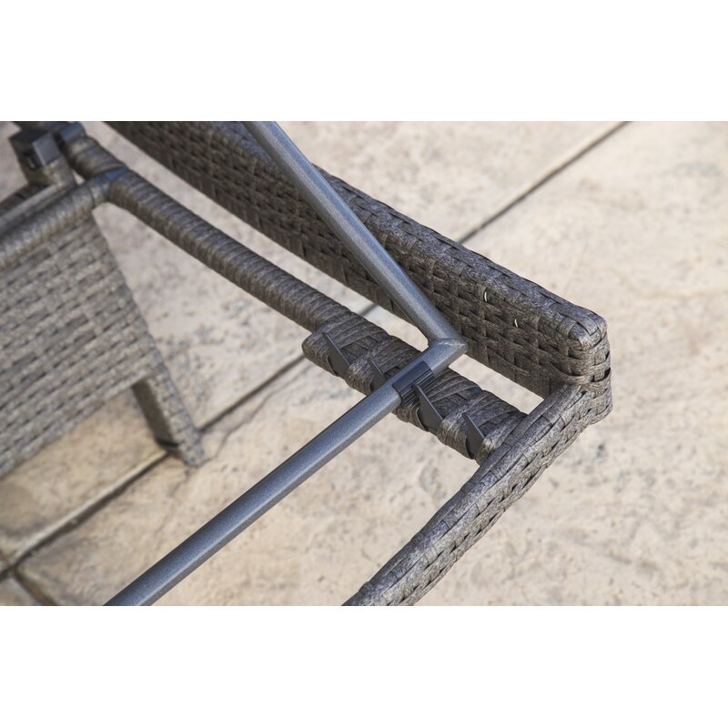 Gray Mirabel 79'' Long Reclining Chaise Lounge Set of 2