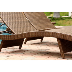 Brown Mirabel 79'' Long Reclining Chaise Lounge Set of 2
