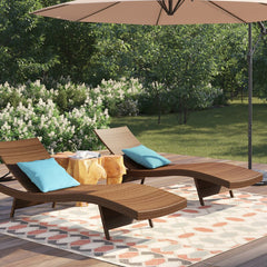 Brown Mirabel 79'' Long Reclining Chaise Lounge Set of 2