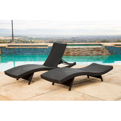 79'' Long Reclining Chaise Lounge Set (Set of 2) Add A Chic Bohemian-Inspired Aesthetic to your Patio Or Poolside
