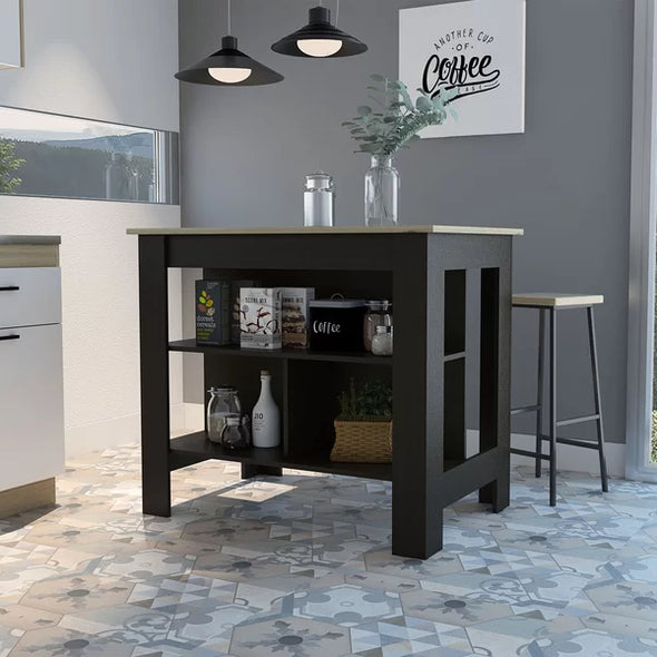 Caramel Mirmande 40.5'' Wide Kitchen Island Brings Style and Functional to your Kitchen Space