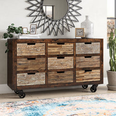 60'' Wide 9 Drawer Sideboard Great for Living Room Entryway
