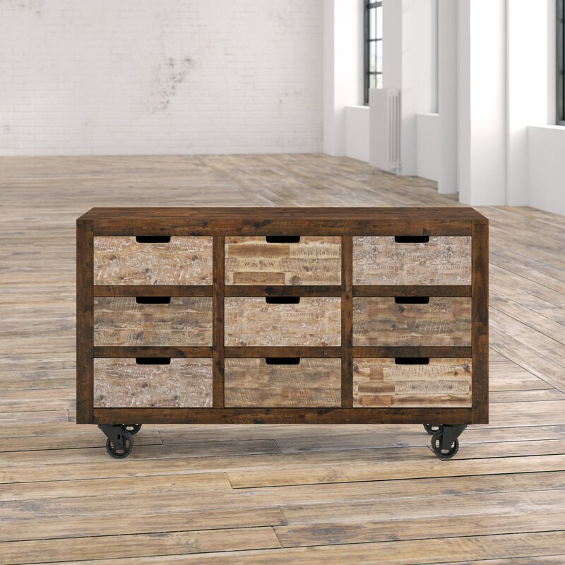 60'' Wide 9 Drawer Sideboard Great for Living Room Entryway