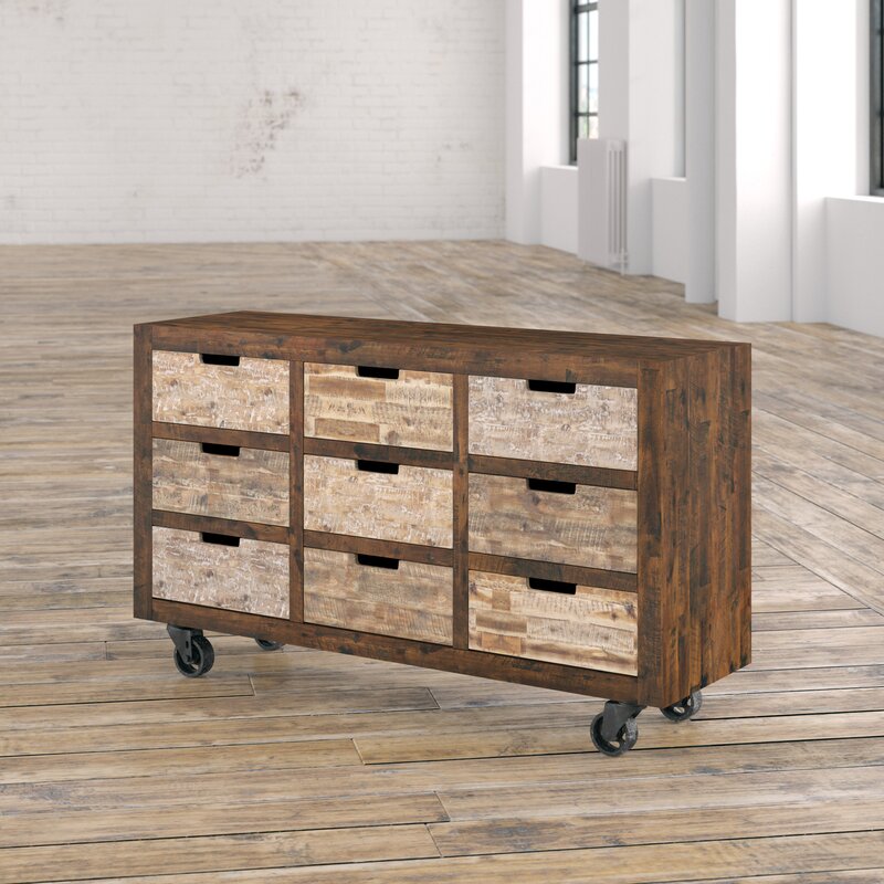 60'' Wide 9 Drawer Sideboard Great for Living Room Entryway
