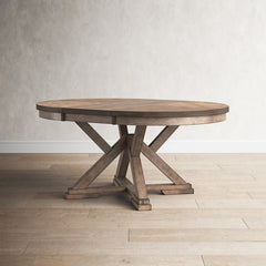 Pedestal Dining Table Manufactured Wood 6 Table Mechanism Self-Storing Leaf Butterfly