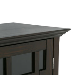 42.2'' Tall Solid Wood 2 - Door Accent Cabinet 2 Glass Doors that Open to 4 Adjustable Shelves for Versatile Storage