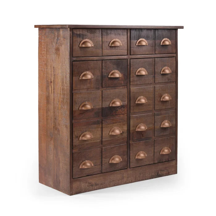 Solid Wood Monadnoc 34'' Tall Iron 2 - Door Accent Vintage Cabinet