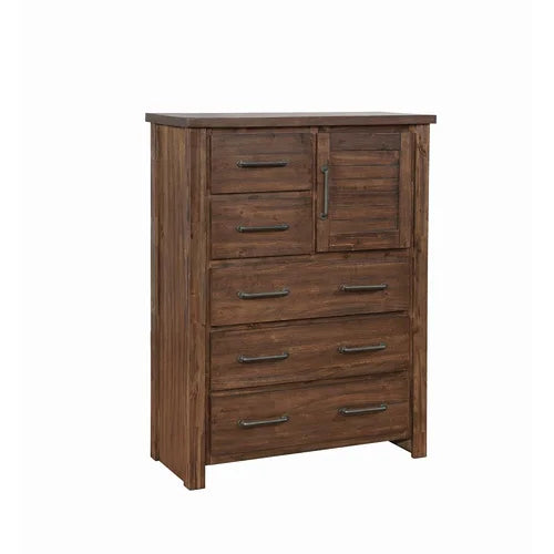 Monaghan 5 Drawer 40'' W Gentleman's Chest Rustic Decor Style