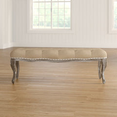 Wheat Beige Solid Wood Bench Add A Vintage Touch to your Home with this Bedroom Bench Can Complement Any Home Decor
