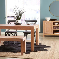 Driftwood Montauk 63'' Pine Solid Wood Dining Table Rustic Modern Farmhouse