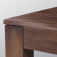Rustic Walnut Montauk 63'' Pine Solid Wood Dining Table Design