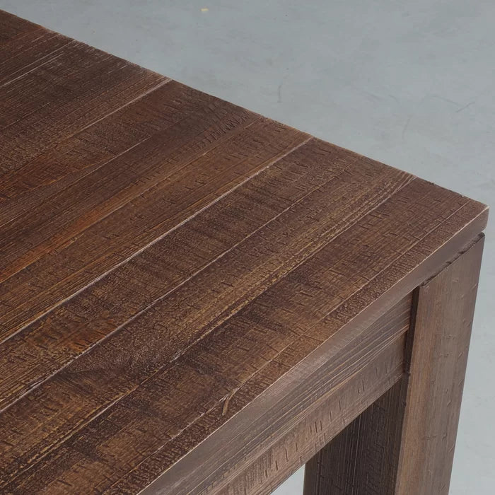 Rustic Walnut Montauk 63'' Pine Solid Wood Dining Table Design