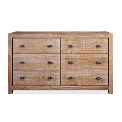 Driftwood Montauk 6 Drawer 59.5'' W Solid Wood Featuring an Eco Friendly Design