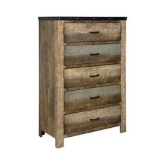 Montejano 5 Drawer 37.75'' W Solid Wood Chest Rustic Storage Chest