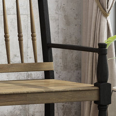 Gray Black Morven Solid Wood Shelves Storage Bench Classic and Timeless