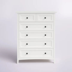 White Mowgli 5 Drawer 40'' W Chest Crafted from a Mix of Solid and Engineered Wood