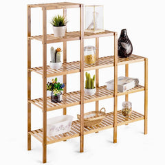 Multifunctional Bamboo Shelf Display Organizer Environmental Material