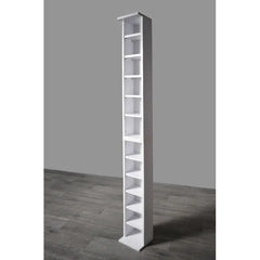 White Multimedia Media Shelves 10 Adjustable Shelves Provide Essential Storage Space