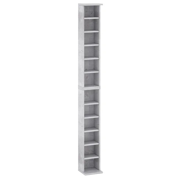 Gray Multimedia Media Shelves Modern Style 10 Adjustable Shelves Provide Essential Storage Space