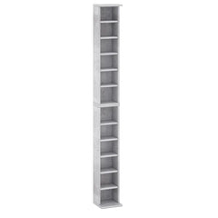 Gray Multimedia Media Shelves Modern Style 10 Adjustable Shelves Provide Essential Storage Space