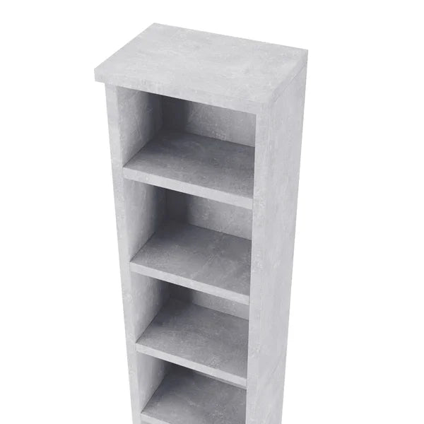 Gray Multimedia Media Shelves Modern Style 10 Adjustable Shelves Provide Essential Storage Space