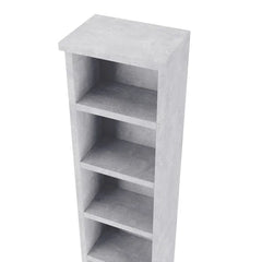 Gray Multimedia Media Shelves Modern Style 10 Adjustable Shelves Provide Essential Storage Space