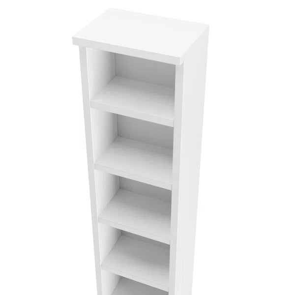White Multimedia Media Shelves 10 Adjustable Shelves Provide Essential Storage Space