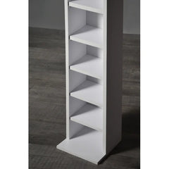 White Multimedia Media Shelves 10 Adjustable Shelves Provide Essential Storage Space