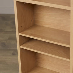 Maple Multimedia Storage Tower Six Adjustable Shelves and Three Fixed Shelves
