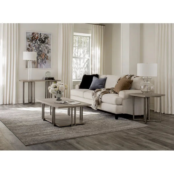 Murrow Floor Shelf Coffee Table with Storage Contemporary Style