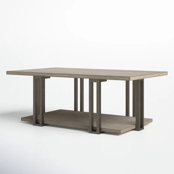 Murrow Floor Shelf Coffee Table with Storage Contemporary Style