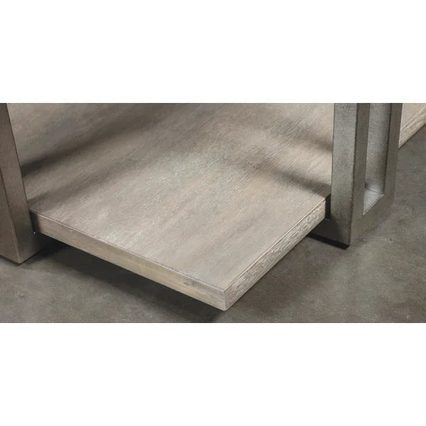 Murrow Floor Shelf Coffee Table with Storage Contemporary Style