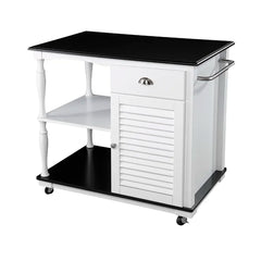 Muxlow 38'' Wide Rolling Kitchen Cart Offers Plenty of Space Classic Style