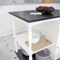 Muxlow 38'' Wide Rolling Kitchen Cart Offers Plenty of Space Classic Style
