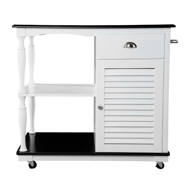 Muxlow 38'' Wide Rolling Kitchen Cart Offers Plenty of Space Classic Style