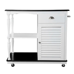 Muxlow 38'' Wide Rolling Kitchen Cart Offers Plenty of Space Classic Style