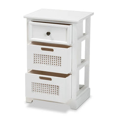 Nadeem 22.8'' Tall 3 - Drawer Solid Wood Nightstand in White