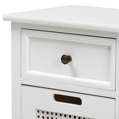 Nadeem 22.8'' Tall 3 - Drawer Solid Wood Nightstand in White