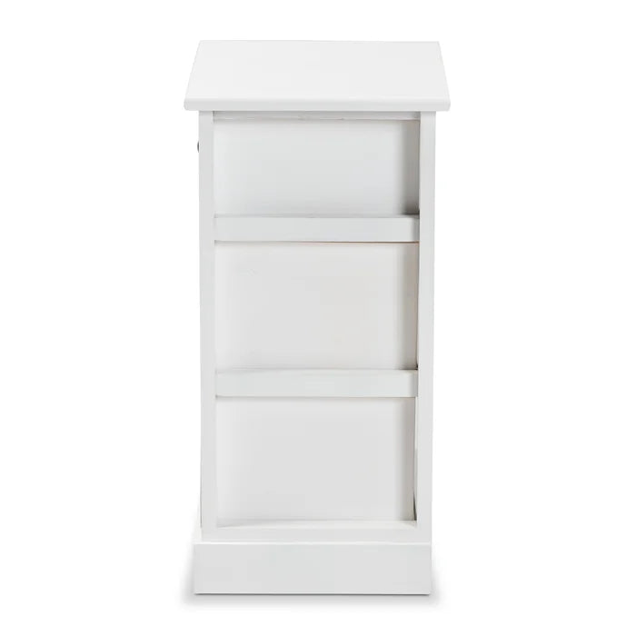 Nadeem 22.8'' Tall 3 - Drawer Solid Wood Nightstand in White