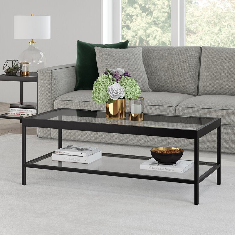 Nave 4 Legs Coffee Table with Storage Clean Lines Combined with Sleek Finishes