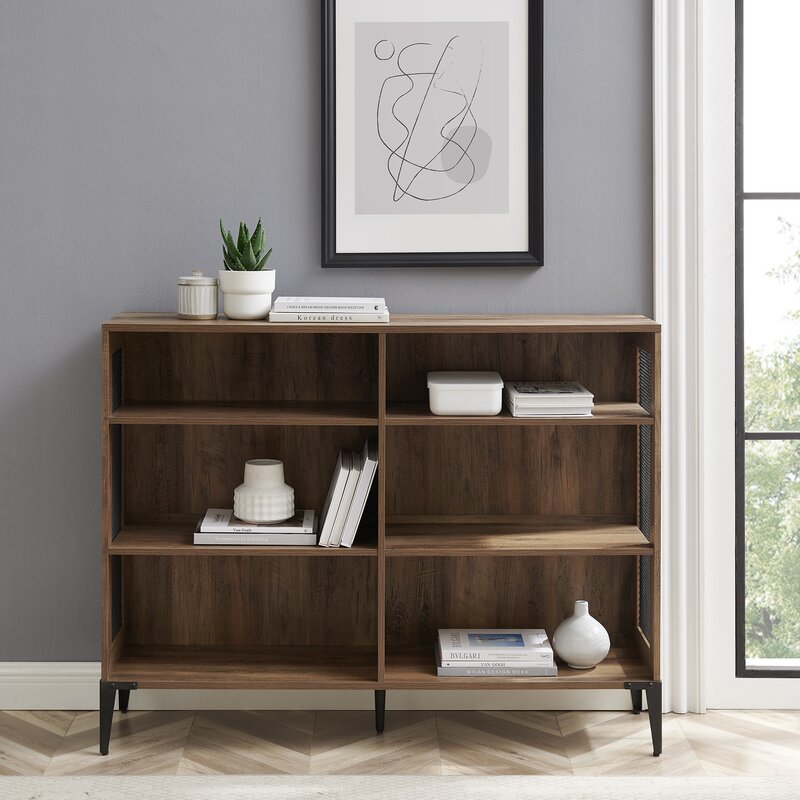 1 Rustic Oak Nazarene 40'' H x 52'' W Standard Bookcase