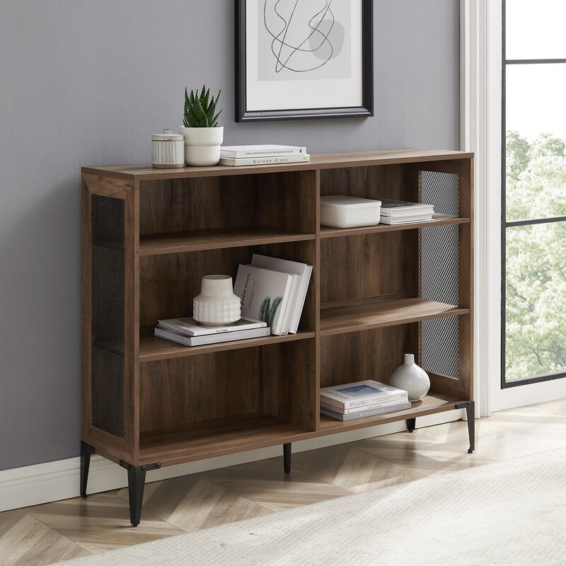 1 Rustic Oak Nazarene 40'' H x 52'' W Standard Bookcase