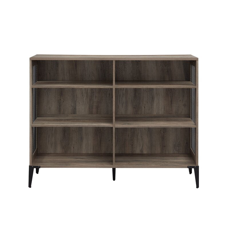 Gray Wash Nazarene 40'' H x 52'' W Standard Bookcase Adjustable Middle Shelves