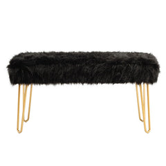 Black Upholstered Bench Fashionable Footstool and A Regal Decorative Piece Perfect for the Entryway Or Any Room
