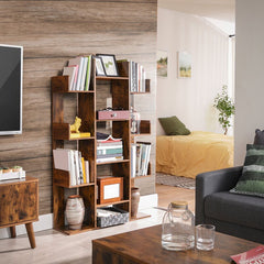 54.99'' H x 33.78'' W Wood Geometric Bookcase Tree-Shaped Shelf Perfect for Organize