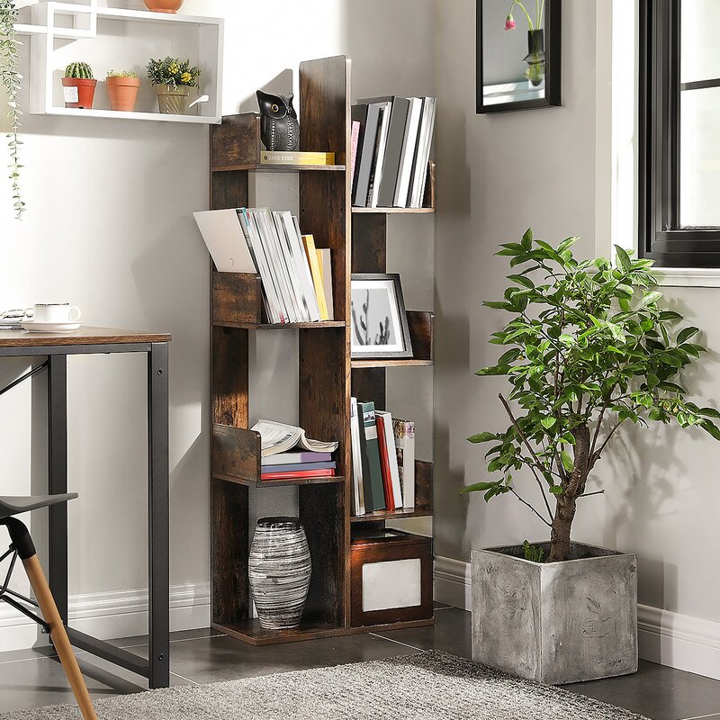54.99'' H x 19.64'' W Geometric Bookcase Tree-Shaped Shelf